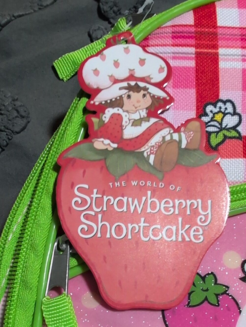 Strawberry Shortcake Kids Backpack in Pink & Green - Picture 2 of 4